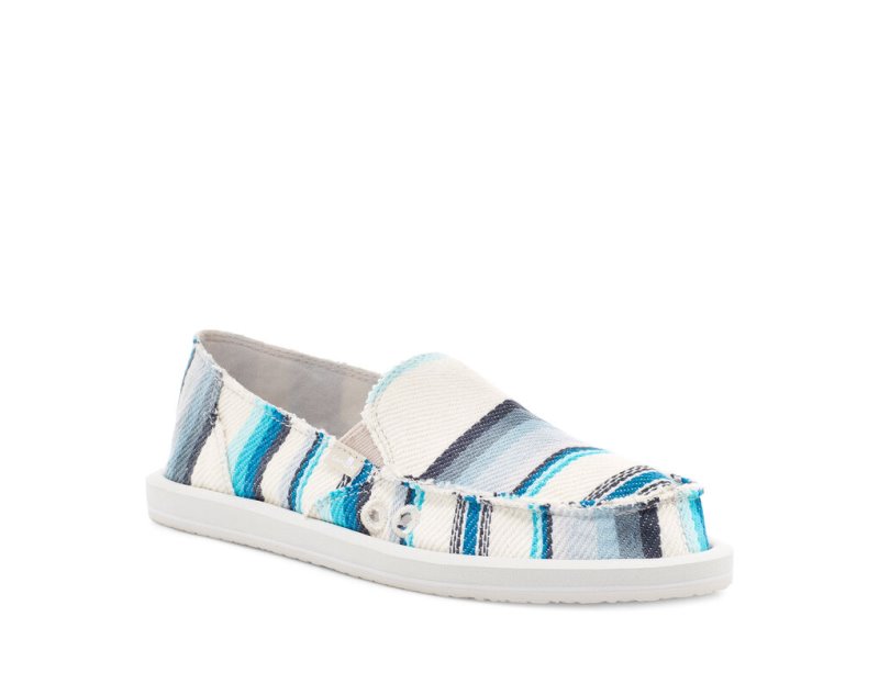 Sanuk Donna Blanket Slip On Women's Shoes Blue | Canada 155FDN